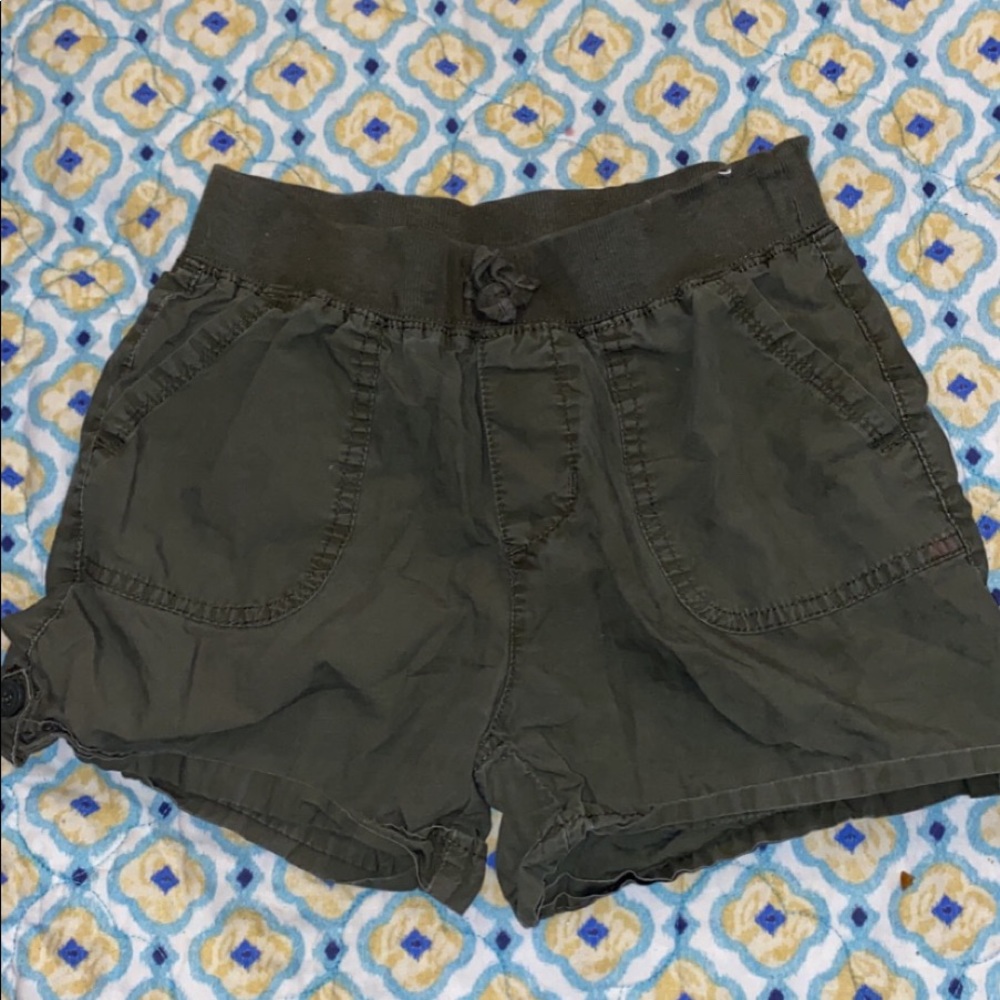army green shorts